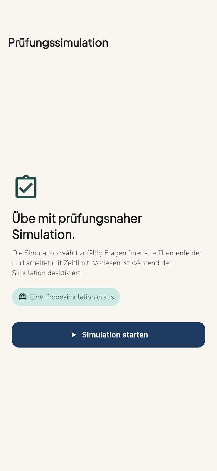 Prüfungen simulieren